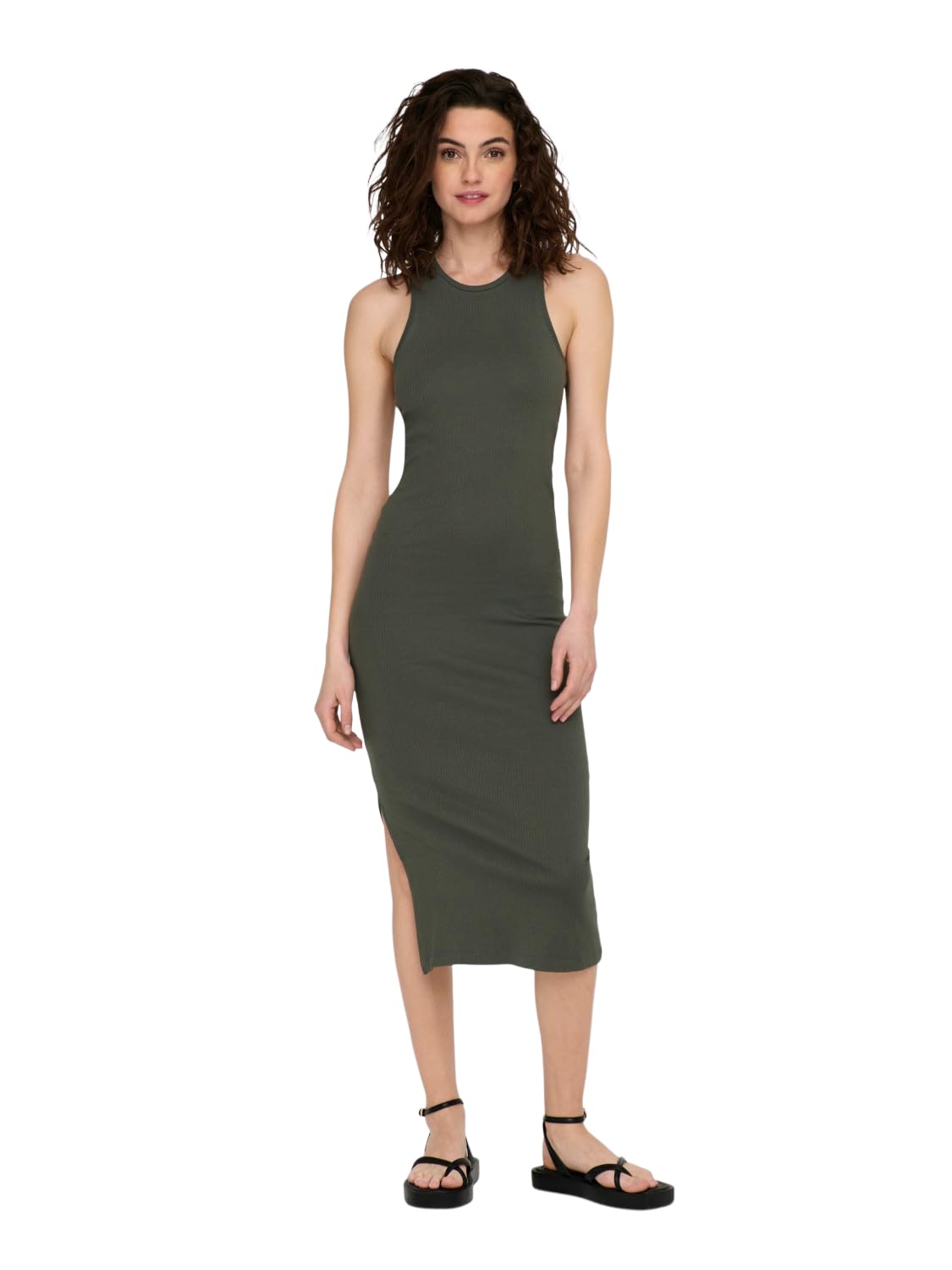 Only Onlbelfast S/L Midi Dress Jrs Noos Vestido para Mujer