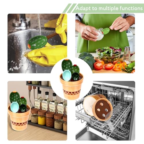 Cuillères à mesurer cactus en céramique avec finitions émaillées durables - 8
