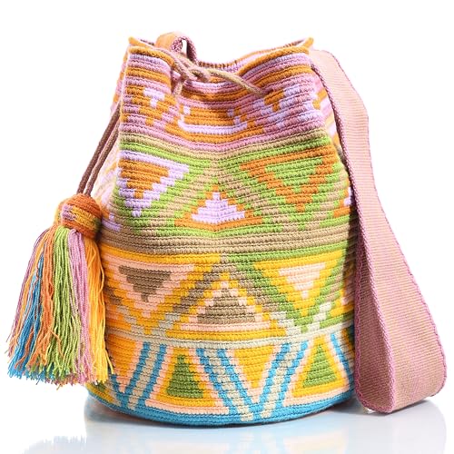WYOU Designer Collection Hobo Bag Wayuu Crochet, Large