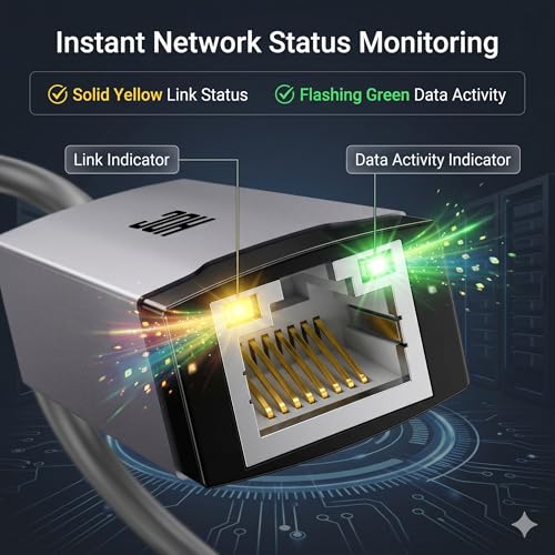 Image of HOC Technologies VINATA USB 2.0 to RJ45 Fast Ethernet Adapter | 10 /100 Mbps | Aluminum Alloy | Driver-Free | Win 7 /8 /10 /11 | Laptop, Desktop, TV Box | 3 Yr Warranty