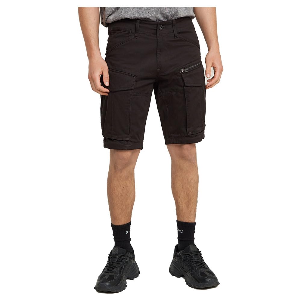 G-Star Men's Black (Dk Black D26214-5126-6484) Rovic Zip Regular Shorts, 28