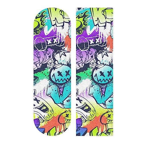 Kigai Street Art Graffiti Skateboard Grip Tape, Bubble Free Anti Slip Longboard...