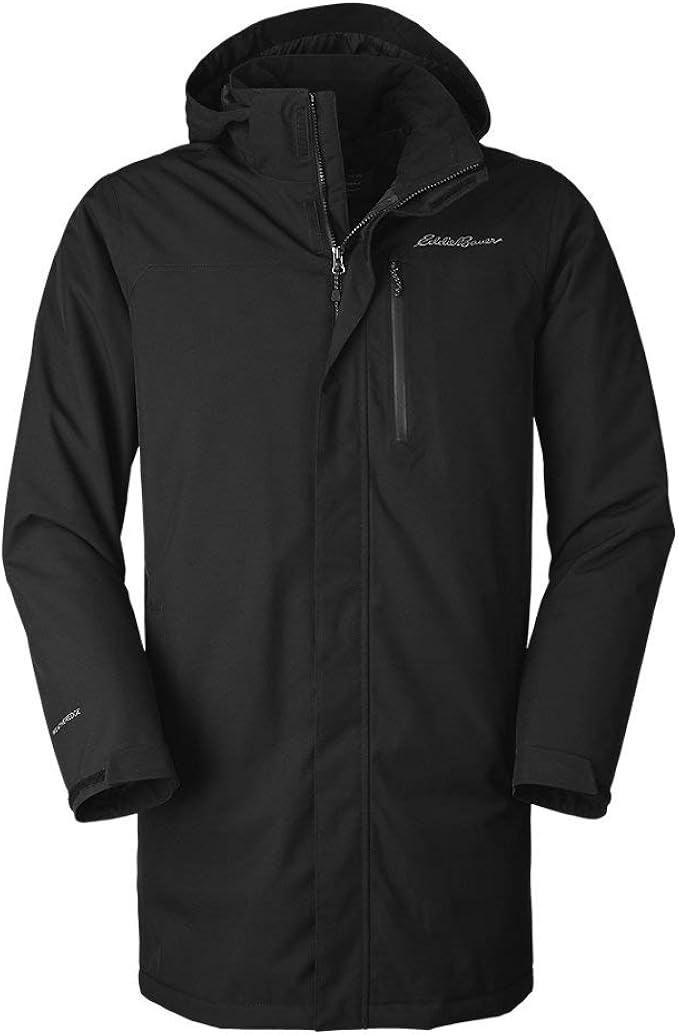 Eddie Bauer Men's Mainstay 2.0 Insulated Trench, Black, Large Amazon