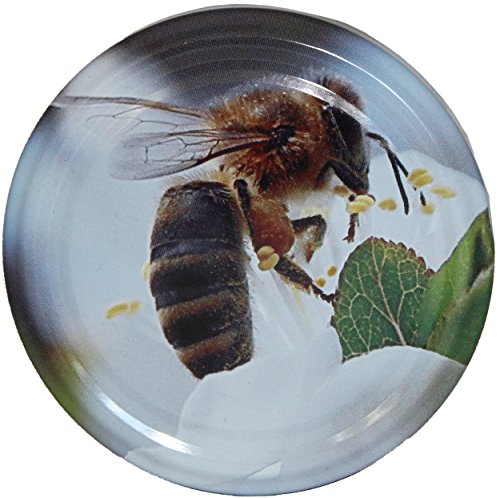 Germerott Bienentechnik 60 x Rundglas 400ml 500g mit 82er Twist-Off Deckel Biene auf Kirschblüte – Bild 3