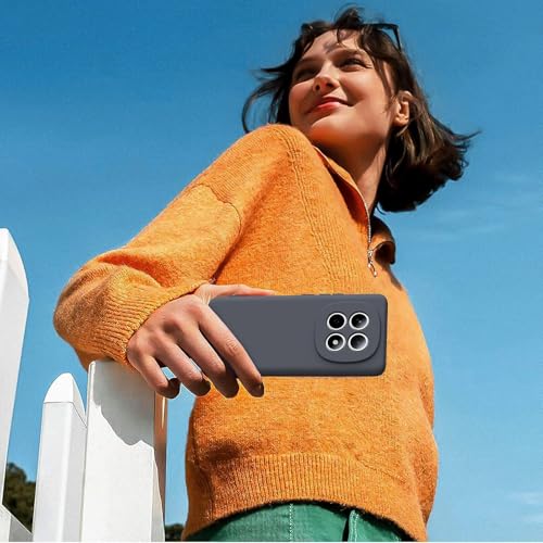 Image of DIZORO Compatible with Mi Redmi Note 15 5G Back Cover with Upgraded Square Edges for Camera Protection Shockproof Flexible Matte Liquid Silicone Mobile Phone Case (Space Grey)