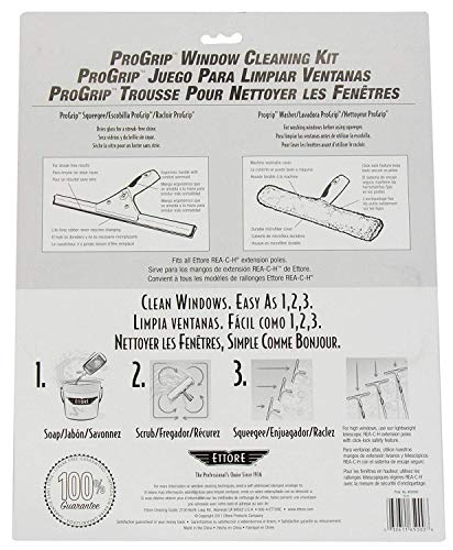 Image of Ettore Microfiber Washer Silicone Window Squeegee 10 in. (1 Pack) Bundle with Window Washer Replacement Sleeve 10 in.(1 Pack) and Squeegee Off Window Cleaning Soap 16 Oz. (2 Pack)
