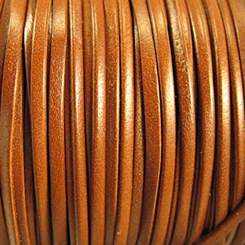Calf Leather Lace 3/32" / 50 Yards/Saddletan #TOP18