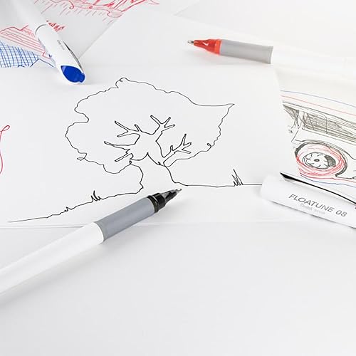 Miniatura 8 de Pentel Floatune - Bolígrafo de punta redonda sin saltos, línea media de 0.031 in, tinta negra, paquete de 2