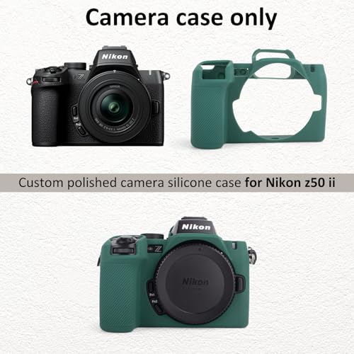 Funda para cámara Nikon Z50 II de silicona verde miniatura 2