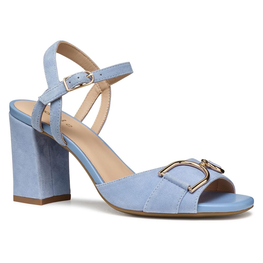 Geox Women's D New ERAKLIA 80 A Heeled Sandal, Lt Blue, 6.5 UK