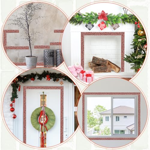 Image of BeYumi Red Brick Border Trim - 65ft Back to School Red Brick Straight Rolled Border Trim Realistic Rustic Faux Wall Bulletin Board School Classroom Party Office Chalkboard Home Furniture Decoration