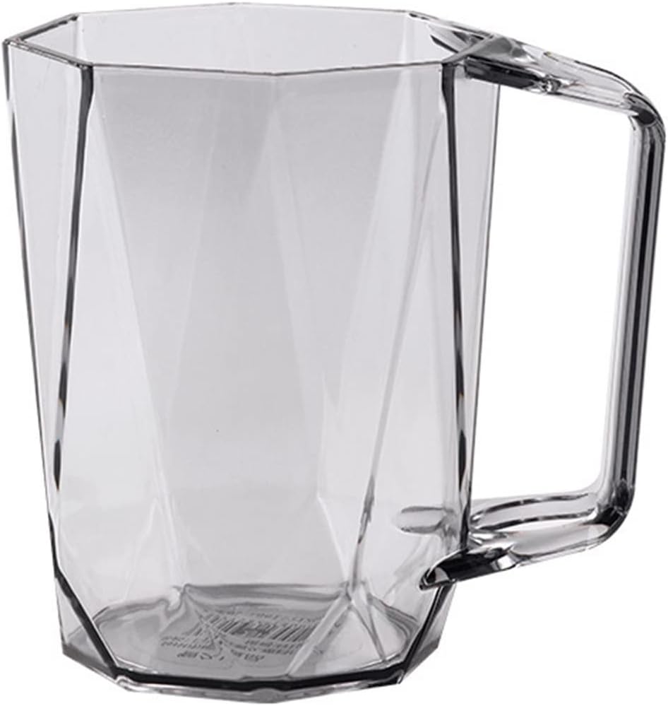 Toothbrush Holders Creative Wash Cup Portable Plastic Toothbrush Cup Bathroom Plastic Transparent Mouthwash Cup Toothbrush Holder Bathroom Supplies (Color : Clear) (Gray)