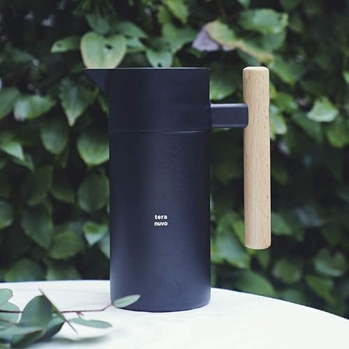 Miniatura 6 de Jarra de acero inoxidable, 40 onzas, tapa de botón de presión para un fácil vertido, doble pared, aislamiento al vacío, 6 horas de calor / 24 horas