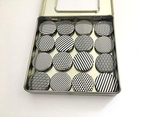 Set de 16 Imanes Decorativos Blanco y Negro miniatura 4