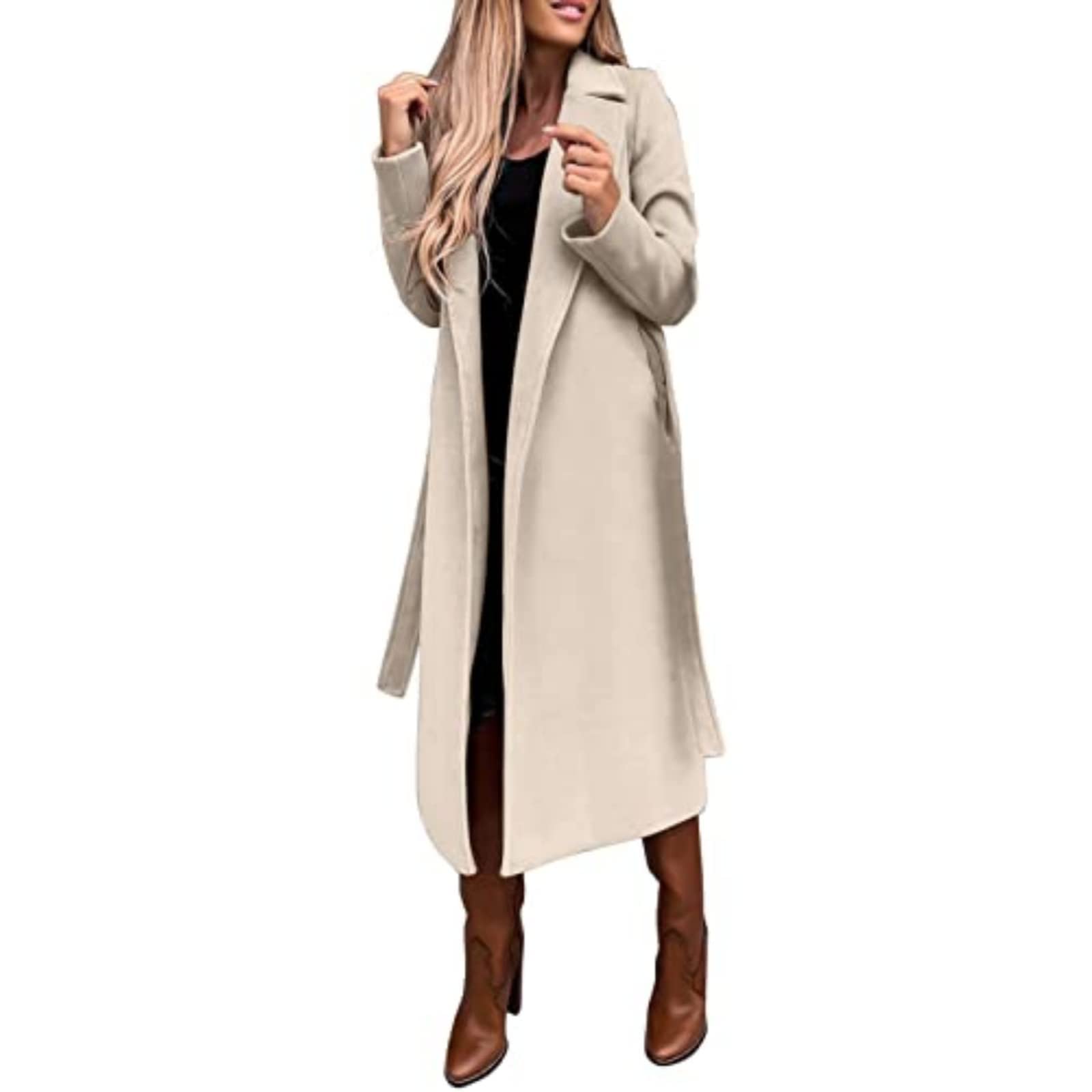 Long Winter Coats for Women Double Breasted Blazer Camel Pea Trench Coats  Lapel Workout Jacket Womens Fall Fashion