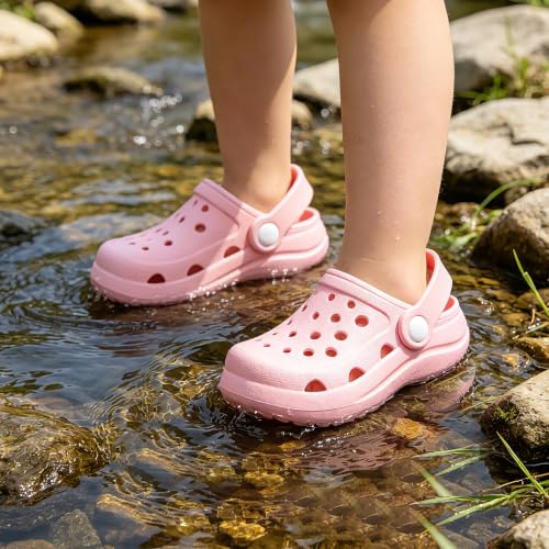 Image of vibdiv Boys Girls Clogs Kids Garden Shoes Unisex Child Cartoon Slides Sandals Beach Slipper Indoor Outdoor(Toddler /Little Kids /Big Kids)