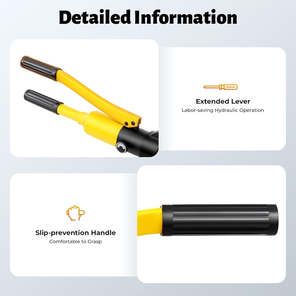 Cortadora Hidráulica de Varillas de Refuerzo de 13 Toneladas, Herramienta Hidráulica Manual para Cortar Pernos de Barras, para Varillas de 4-22 Mm, para Cortar Roscas de Acero.