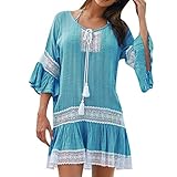 👗Die Länge von Standtunika👗wenn Sie die Größeninformationen wissen möchten, sehen Sie bitte die Größentabelle im Produktbild.