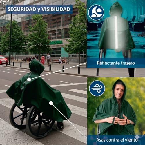 Capa de lluvia para silla de ruedas chubasquero estándar que cubre las piernas 2