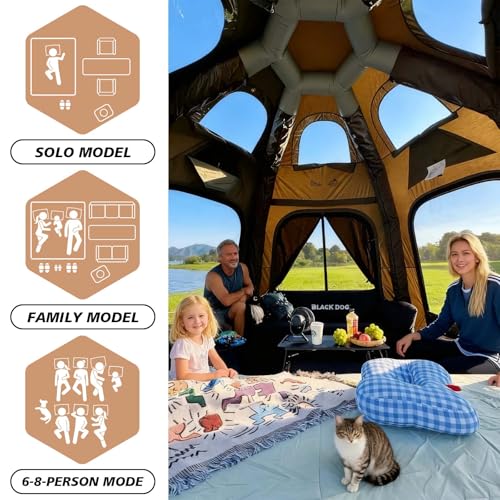 Tienda Inflable para Camping 6-8 Personas 4 Estaciones miniatura 3