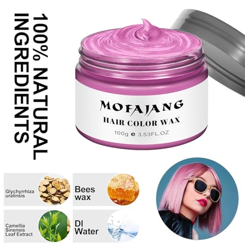 Image of EFLY Hair Wax Color Pink Temporary Hair Color Dye Washable 4.23 oz