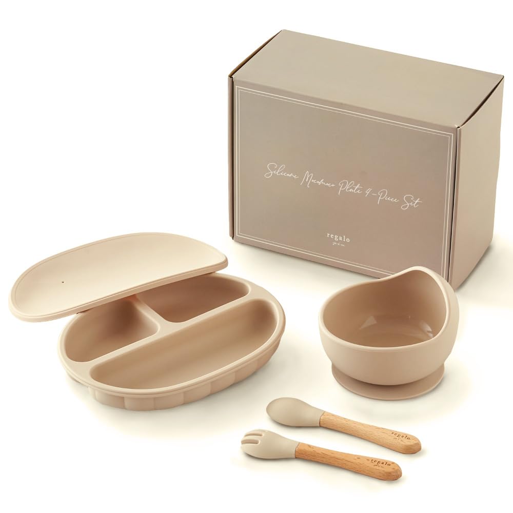 保温皿　ベビー　お年寄りに Amazon.co.jp: regalo ベビー食器 ひっくり返らない4点セット 食品衛生