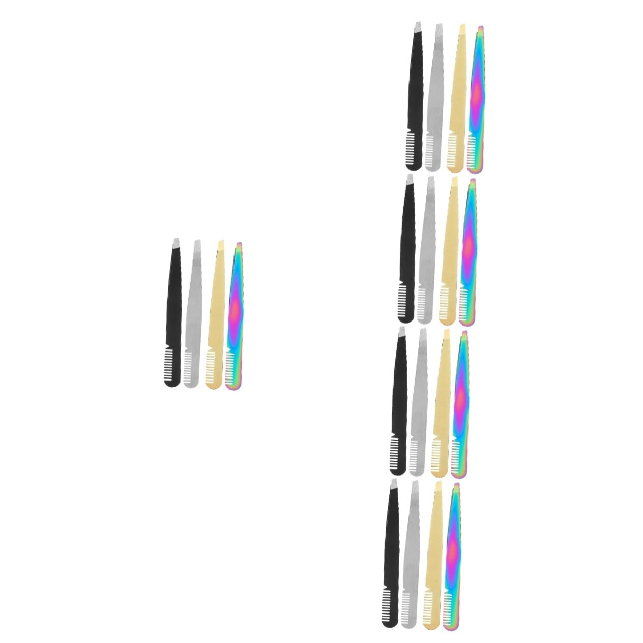 Healeved 20pezzi Pinzette Per Sopracciglia Inossidabile Con Design Elegante e Punte Di Precisione Strumenti Professionali Per La Bellezza Fai Te Per Donne e Applicazioni Di Trucco