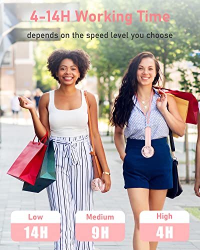 Coohea Handheld Fan Mini Portable Fan Usb Rechargeable 2600Mah Battery Personal Fan 3 Speed Powerful Small Desk Fan With Base Cute Cooling Fan For Eyelash Makeup Travel Beach Indoor Outdoor, Pink #TOP4