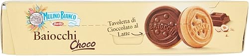 Miniatura 6 de 3x Mulino Bianco Baiocchi choco biscotti al cioccolato, frollini e tavolette di cioccolato al latte con nocciole, ottimi come merenda 5.08 oz