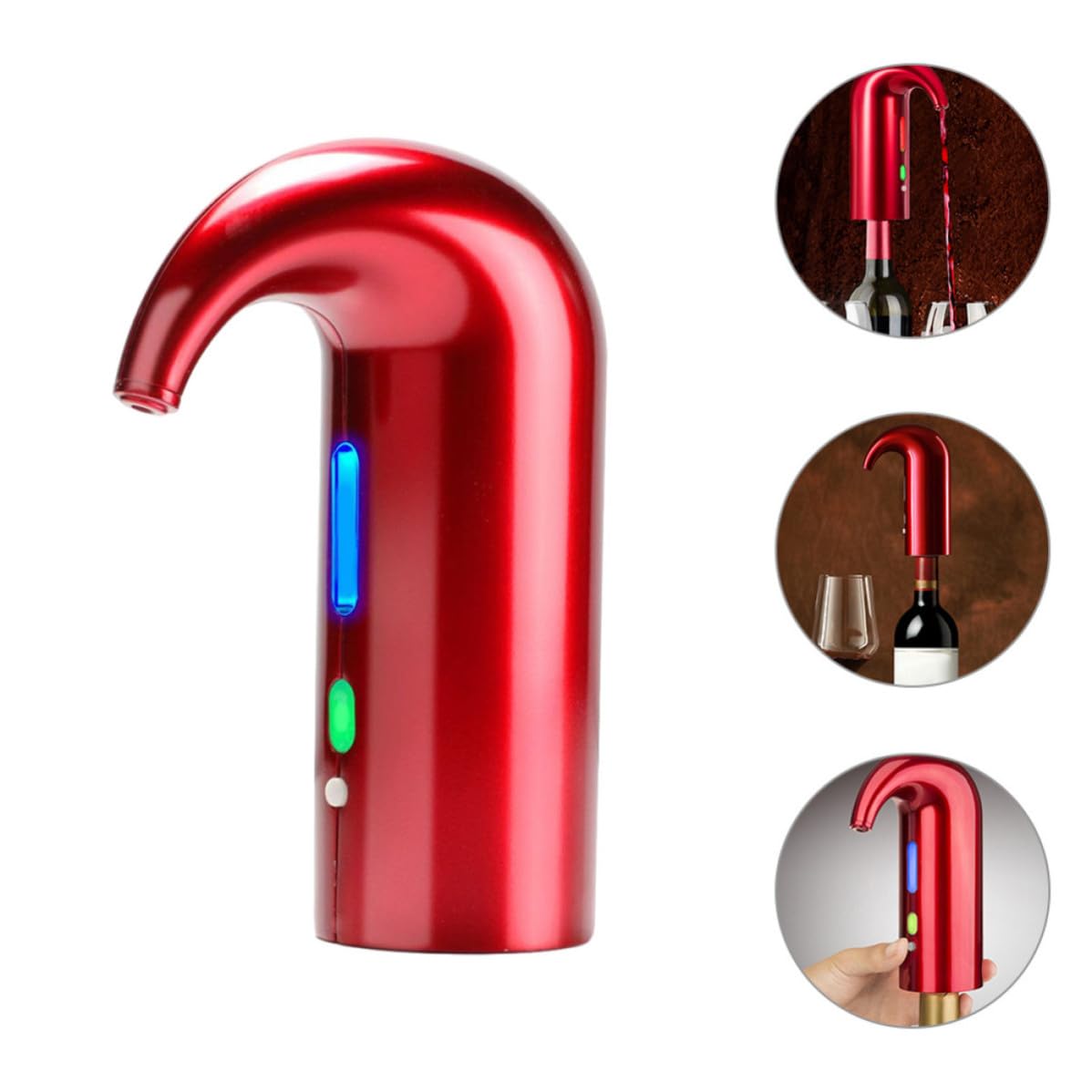 Aérateur à Vin Électrique Portable, Distributeur Automatique Rouge