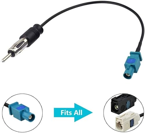 Miniatura 4 de Mtsooning Adaptador de antena de radio de coche, adaptador universal para vehículo FM AM Radio Fakra Z macho hembra a DIN enchufe conector de
