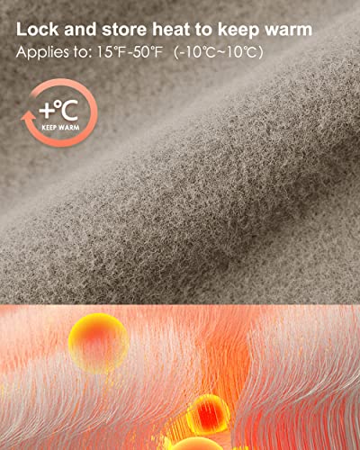 Willit Women's Fleece Lined Leggings Water Resistant Thermal Winter Pants Hiking Yoga Running Tights High Waisted Khaki L #TOP3