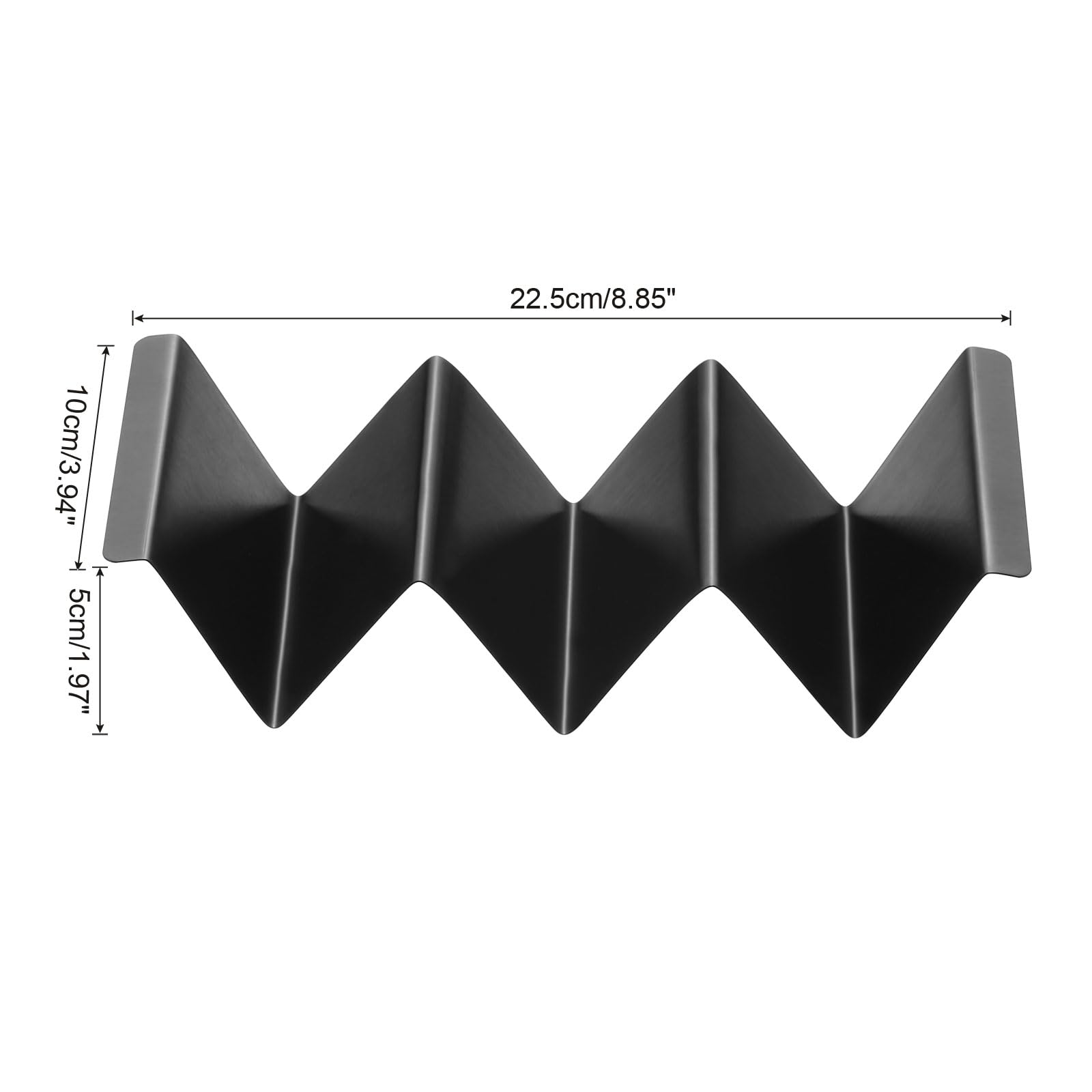 uxcell Metal Taco Holders 2pcs, Stainless Steel Taco Rack Wave-Shaped Taco Tray for Home Party Restaurant, Dishwasher Safe, Black