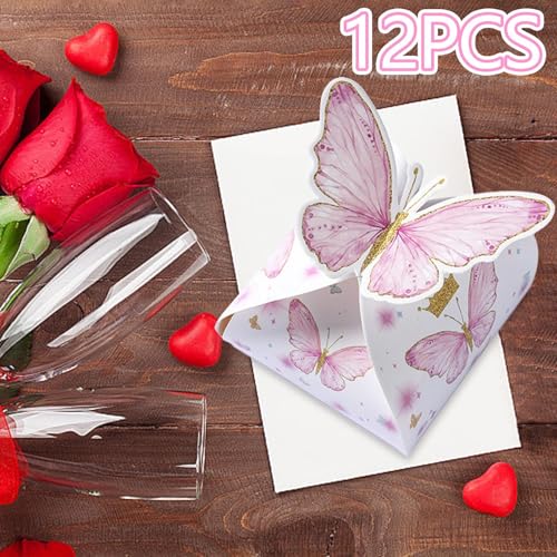 Boîtes à dragées papillon rose : sublimez vos tables de mariage et baptême - 4
