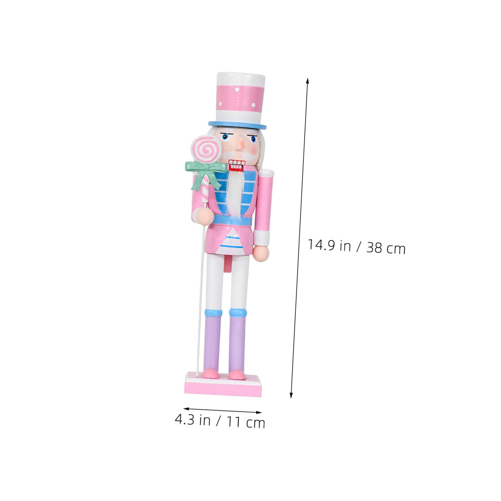 VALICLUD 2 Szt. Pastelowych Drewnianych Figur Żołnierzyków Orzechowych Stylu Cukierkowym Dekoracje Stołowe i Ozdoby Imprezę Świąteczną Uniwersalne Ozdoby Boże Narodzenie Kominek i Półkę