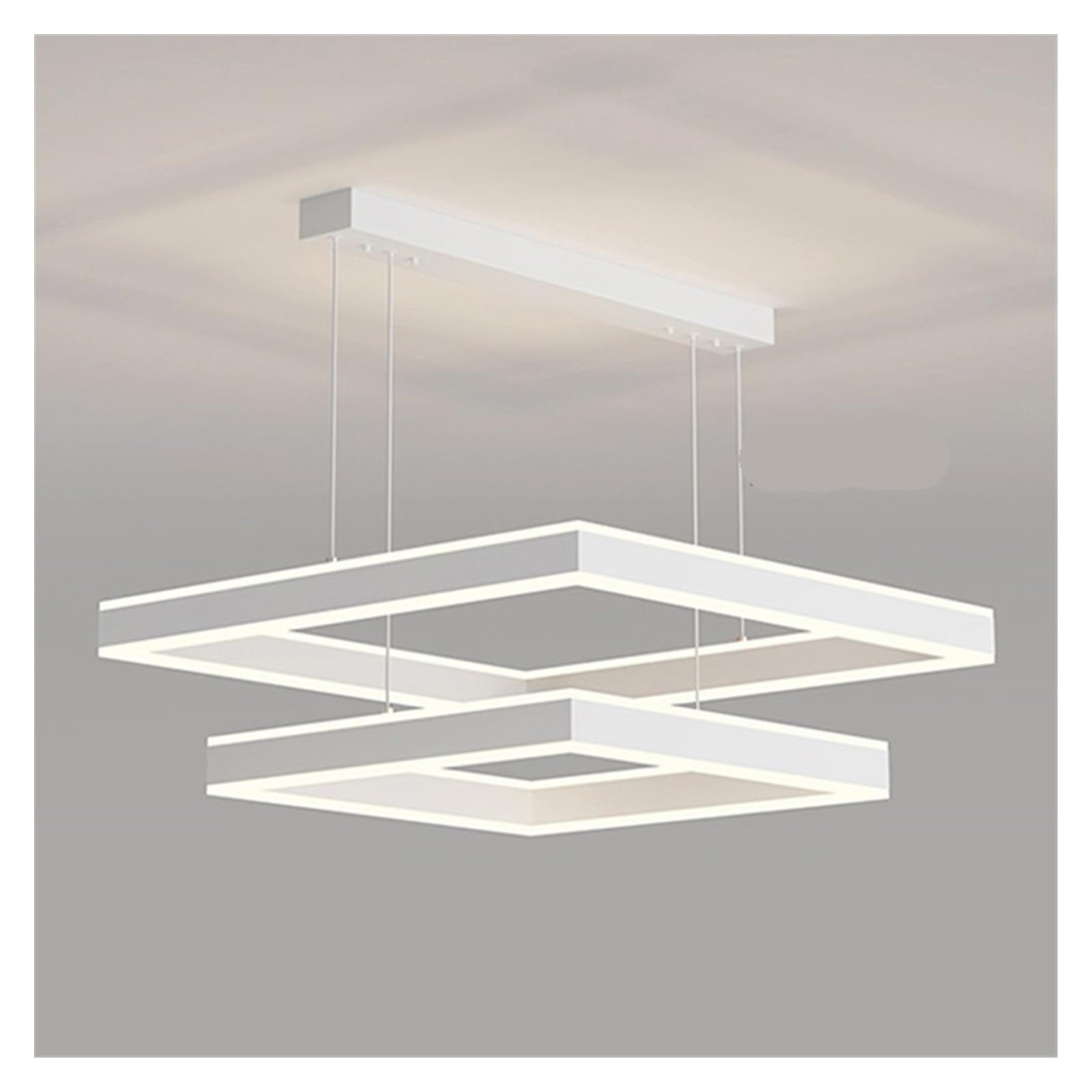 Nowoczesne lampy wiszące do jadalni, oświetlenie wewnętrzne, lampa sufitowa, żyrandol LED do salonu (biały 40-60 cm, zimne światło)