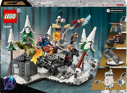 LEGO | Marvel Avengers Rassemblement : L’Ère d’Ultron - Kit de Maquette pour Enfants - Set de Super-Héros avec 8 Minifigurines Dont Thor - Hulk et Iron Man - Jouet pour Garçons et Filles 76291