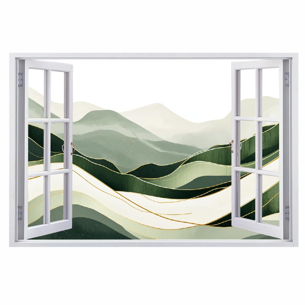 3D Wandaufkleber, Marmor Textur Durchbruch Wandtattoos Deko Wand Selbstklebend Berg, Wand Aufkleber Wanddurchbruch Wandsticker für Zuhause, Badezimmer, Schlafzimmer, Wohnzimmer
