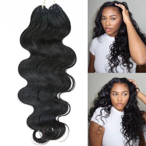 YWIGS Pre-Separated Human Crochet Hair for Miracle Knots Braids 100% Human Hair Body Wave Knotless Crochet Human Hair Extensions 100 Strands NC 16