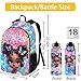 Artsadd Personalized Mermaid Backpack with Name Custom School Backpacks for Girls Boys Customized School Bookbag for Kids with Lunch Box Bookbag for Daughter Son Fashion Unique Gift for Kindergarten