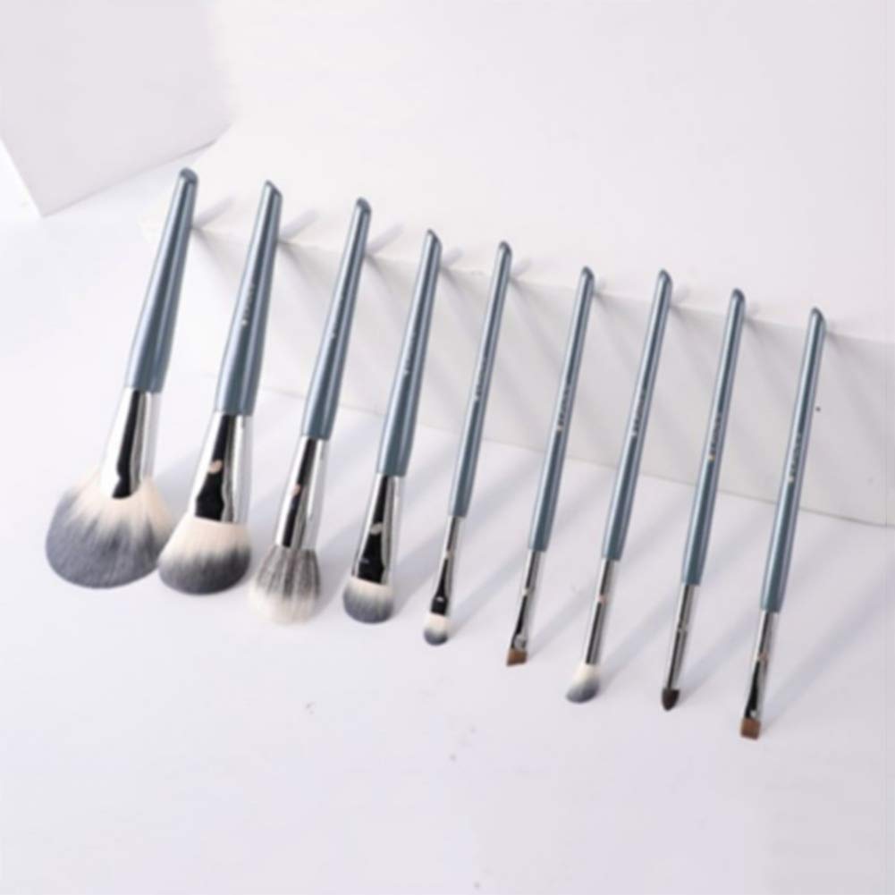 Make-Up-Pinsel-Set, Pinsel-Set, Blau, 10 Professionelle Make-Up-Pinsel Mit Taschen, Nicht Synthetisch, Foundation-Mischung, Rouge, Concealer, Augen-Foundation-Pinsel,