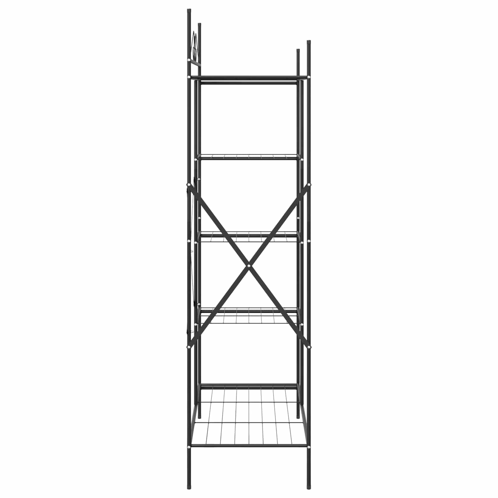 Armoire ouverte noire 104,5 x 45 x 172 cm en acier avec beaucoup d'espace de rangement, étagères métalliques, pieds de poteau stables, pour chambre à coucher, couloir, dressing, design moderne