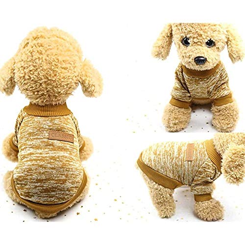 BTKNOO Suéteres para Perros Otoño Invierno Mascota Cachorro Sudaderas con Capucha de Lana para Cachorros Ropa para Perros Traje cálido Suministros para Mascotas