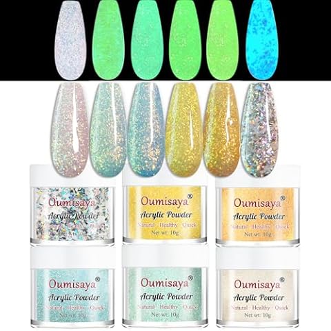 Oumisaya Glow in the Dark Acrylic Powder Set Cover
