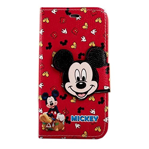 Minnie Mouse iphone 6s Plus Case,iphone 6 Plus Mickey Mouse Wallet Case,MODEFAN Folio Leather Stand [Wallet] Shell Cover with Card Holder for Apple iPhone 6 Plus/6S Plus (5.5 inch)- Pattern 0