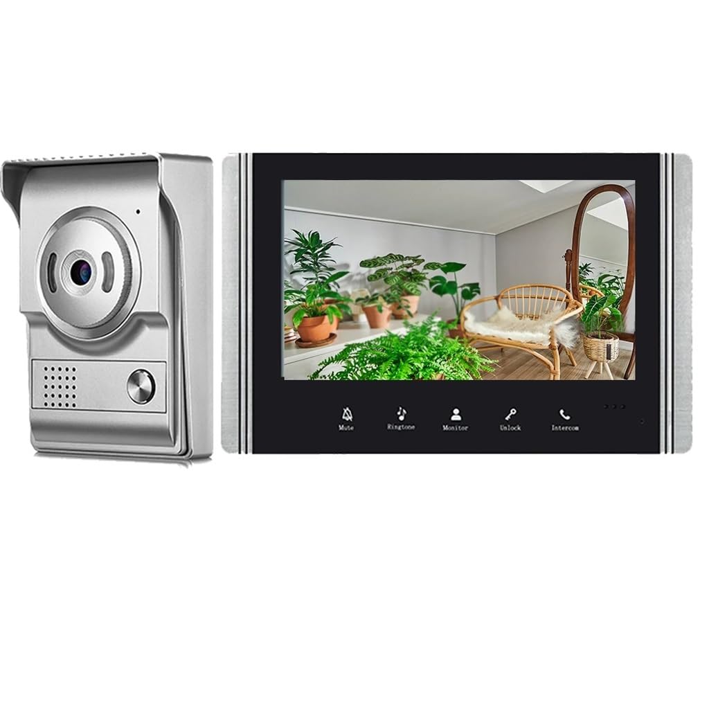 MOBYGKFY Visual Intercom Doorbell Color Wired Video Door Phone Residential Outdoor IR Camera RainProof Unlock