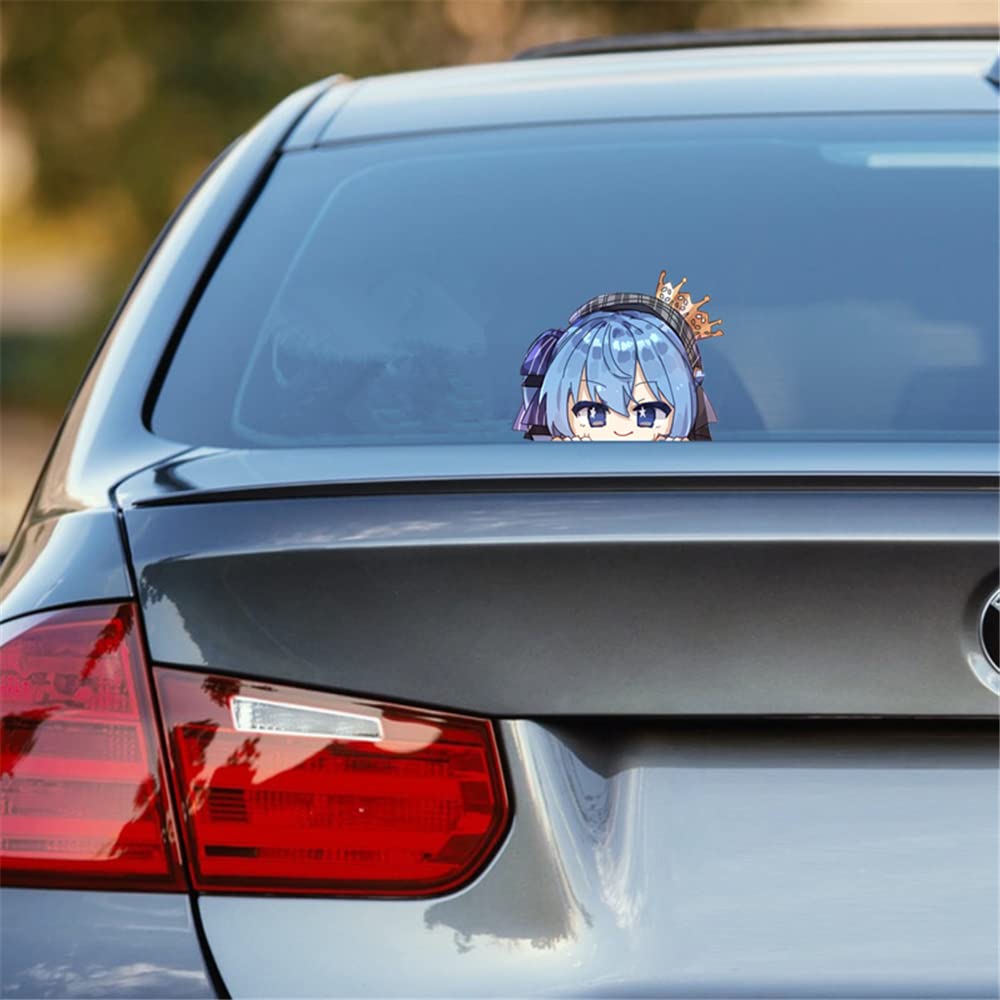Ptuleyt Suisei Hololive Car Stickers Creative Occlusion Scratch Decals Cute Anime Vinyl Decals - 