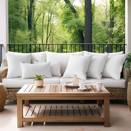 image for MIULEE 18x18 Inch Outdoor Pillow Insert Waterproof Decorative Throw Pi