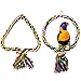 afdg Cuerda de Columpio de Pájaro, 2 Piezas Cuerda de Percha de Pájaro, Cuerda de Algodón de Juguete para Masticar Loro, Circle and Triangle para Escalada de Loros (Color)