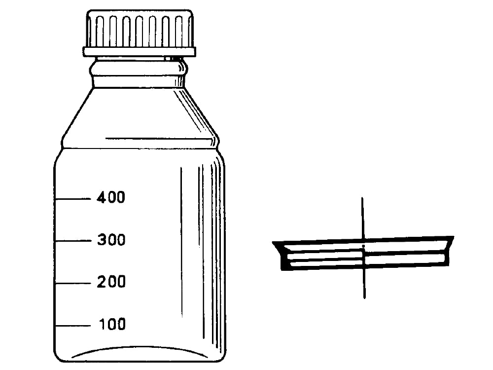 neoLab Laborflaschen aus Borosilikatglas 3.3 GL 45, 250 ml - autoklavierbar mit Schraubkappe und Ausgießring, 10er-Pack